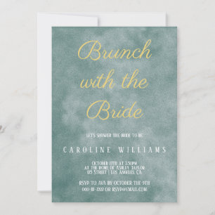 Invitation de Brunch Elegant et Delicate Gold Brid