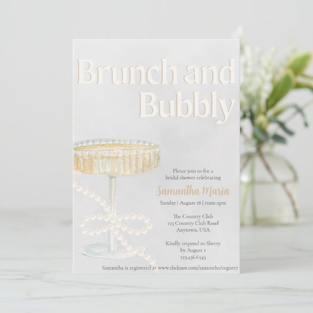 Invitation de Brunch et de Bubbly (Debout devant)