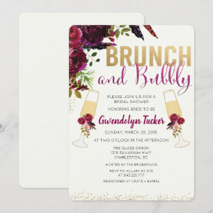 Invitation de Brunch et de Bubbly
