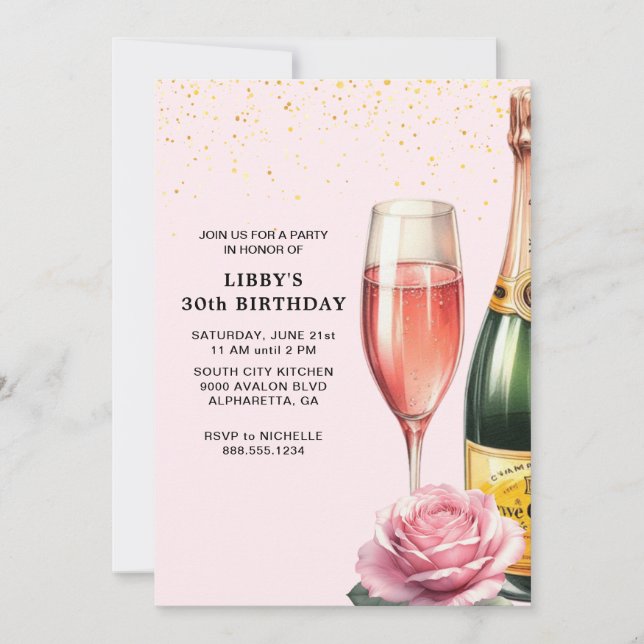 Invitation de brunch et de bulles (Devant)