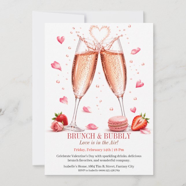Invitation de brunch et de bulles Champagne Brunch (Devant)