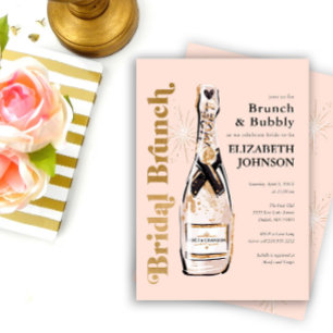 Invitation de brunch et de douche de champagne pou
