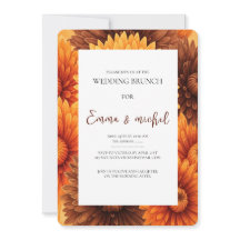 Invitation de Brunch Mariage Floral Automne