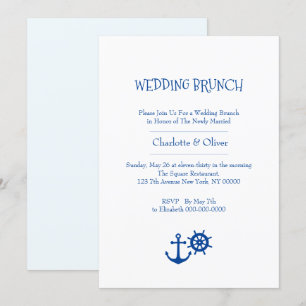Invitation de Brunch Mariage nautique