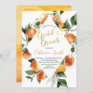 Invitation de Brunch Mariage Orange Citrus