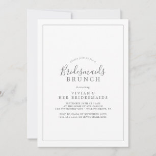 Invitation de Brunch minimaliste pour femmes d'hon