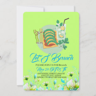 Invitation de brunch modifiable, Invitation de bru