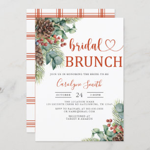 Invitation de Brunch nuptial de Noël