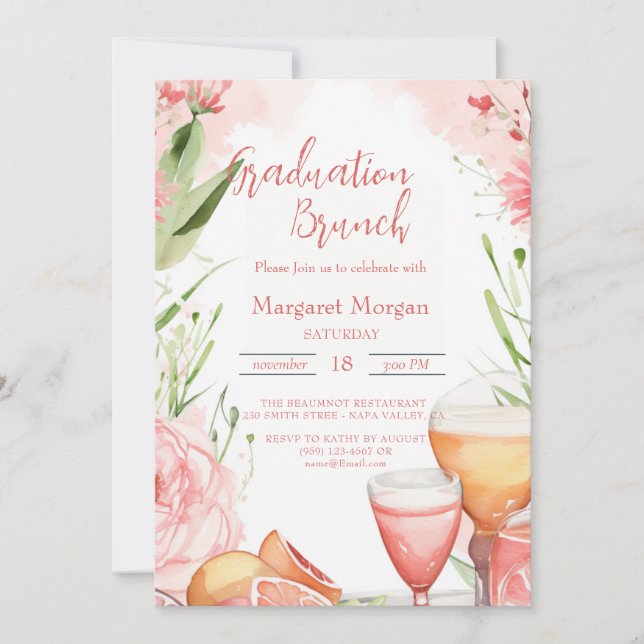 Invitation de Brunch nuptial moderne et simple (Devant)