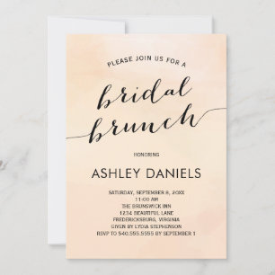 Invitation de brunch nuptiale Blush Apricot