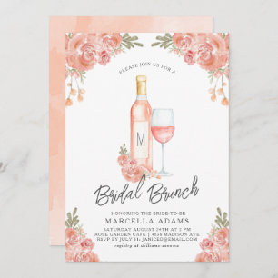 Invitation de brunch nuptiale Rosé Blush