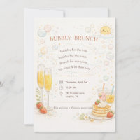 Invitation de brunch pétillant et fantaisiste
