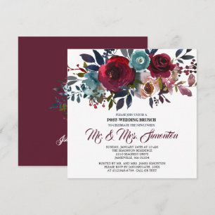 Invitation de Brunch post-Mariage à la florale de