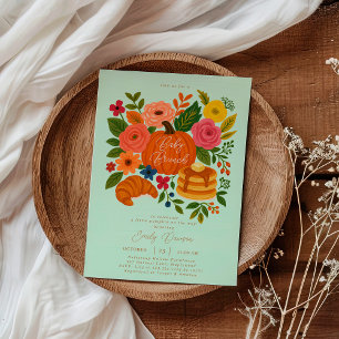Invitation de brunch pour baby shower Citrouille V