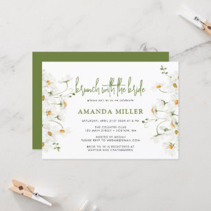 Invitation de brunch pour la baby shower de mariag