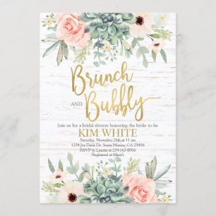 Invitation de brunch pour une baby shower de maria