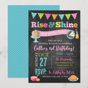 Invitation de brunch « Rise and Shine » (ardoise)
