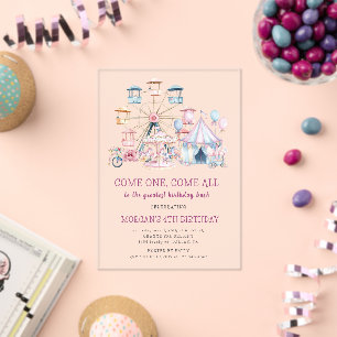 Invitation de budget anniversaire mignon Carnaval