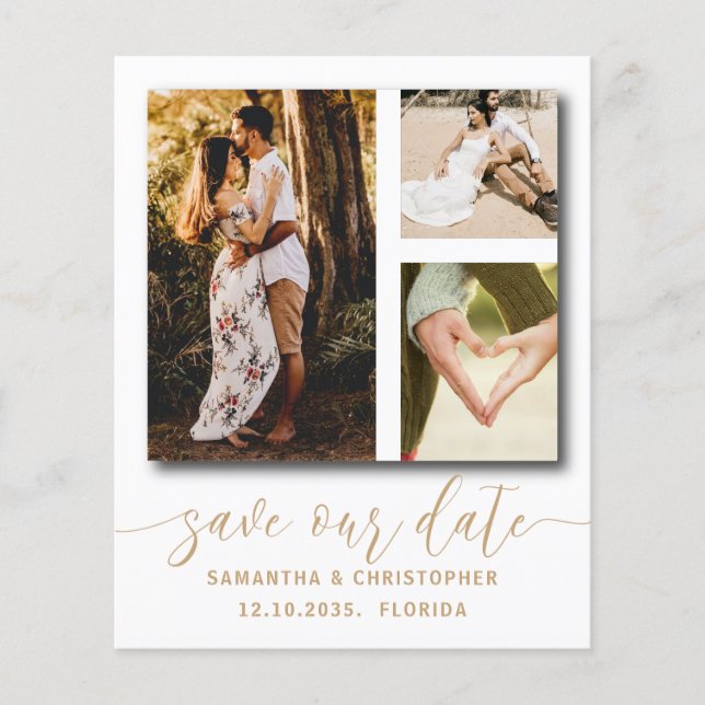 Invitation de budget chic pour sauver notre date (Devant)