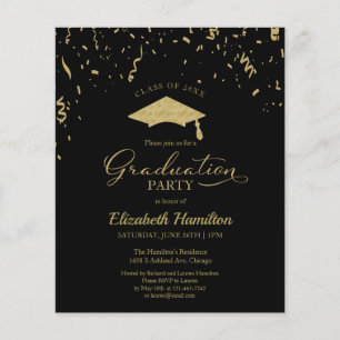 Invitation de budget de confettis pour la fête de