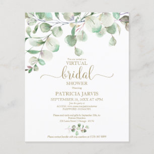Invitation de budget de douche de mariée virtuelle