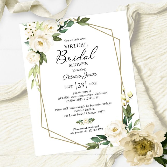 Invitation de budget de douche de mariée virtuelle (Créateur téléchargé)