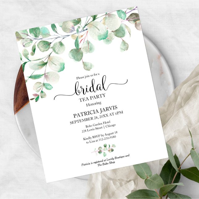 Invitation de budget de fête de thé de mariage de  (Créateur téléchargé)