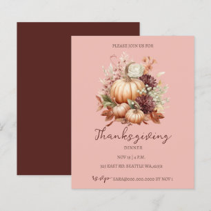 Invitation de budget de l'automne de citrouilles f