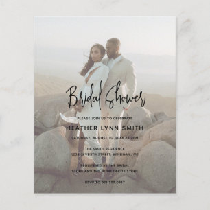 Invitation de budget photo minimaliste