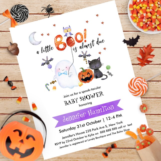 Invitation de budget pour Baby Shower Halloween Li (Créateur téléchargé)