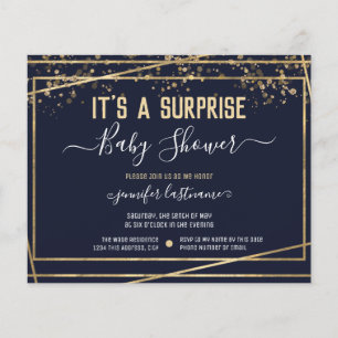 Invitation de budget pour Baby Shower Surprise