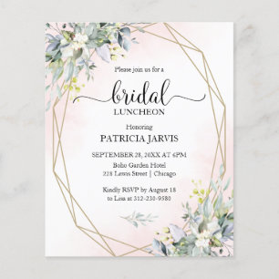 Invitation de budget pour le déjeuner de mariage a
