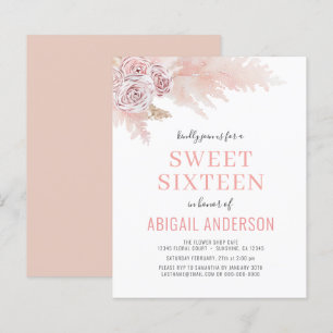 Invitation de budget pour un anniversaire Sweet Si