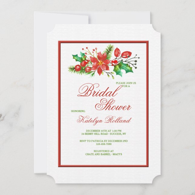 Invitation de butin de Noël (Devant)