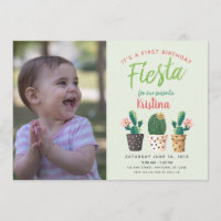 Invitation de cactus fêtes d'anniversaire