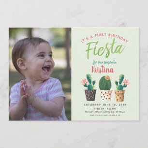 Invitation de cactus fêtes d'anniversaire