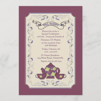Invitation de cadre de Tea Party