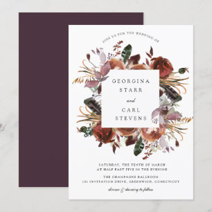 Invitation de cadre Mariage Butterum & Plum