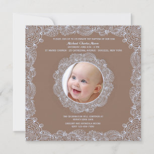 Invitation de cadre photo dentelle
