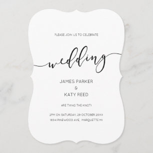 Invitation de calligraphie classique simple