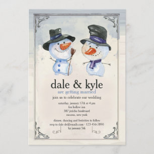 Invitation de camarades de bonhomme de neige
