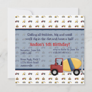 Invitation de Camion Cement