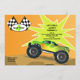 Invitation de camion de monstre