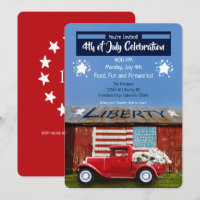 Invitation de Camion Rouge Patriotique 4 juillet