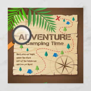 Invitation de camp d'aventure