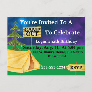 Invitation de camping