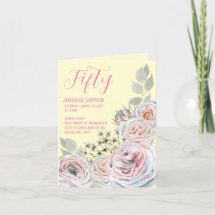 Invitation de carte d'anniversaire pliée vide à l'