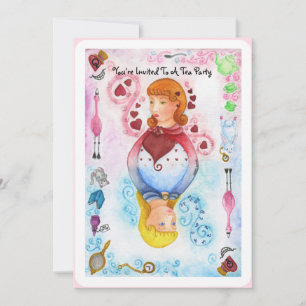 Invitation de carte de jeu Alice