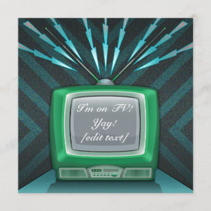 Invitation de carte de TV