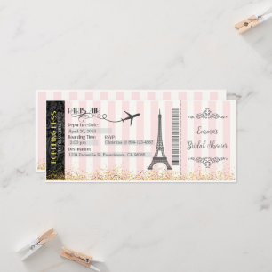 Invitation de carte d'embarquement de Paris, Anniv
